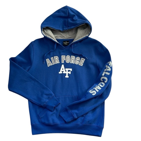 Colosseum Air Force Falcons Hoodie Blue/Gray Cotton Blend Sewn Letters Medium - Picture 1 of 9
